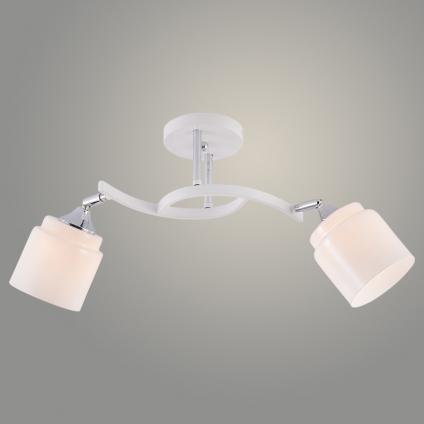 Люстра XA1714/2 WH+CR белый/хром 2х60W E27 d600 h260, HN25